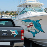 SMILING SHARK STICKER DECAL 300mm Funny Great White Car Boat 4WD Laptop Vinyl Graphic