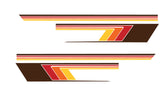 vehicle Side stripes retro colours suitable for landcruiser jeep van motorhome truck pinstripes