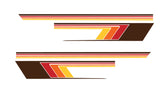 Brown vehicle Side stripes retro colours suitable for Landcruiser jeep van motorhome truck pinstripes (Copy)