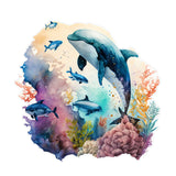 Ocean whale -sticker decal , vehicle camper van RV motorhome - Mega Sticker Store