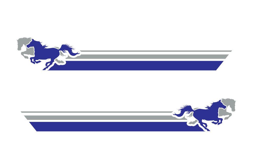 HORSE FLOAT STRIPE H3 - Mega Sticker Store