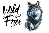 1m-Wild-and-free-wolf-sticker-RV--motorhome-decal,-vehicle-sticker - Mega Sticker Store