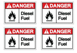 [Best Selling Trending Australian 4 x Danger diesel fuel warning stickers 70mm x 50mm