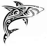 50cm shark boat decal tribal style vehicle sticker