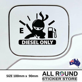 Empty fuel sticker, diesel sticker ninja