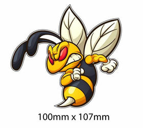 angry bee sticker funny cute bee, laptop sticker , car window