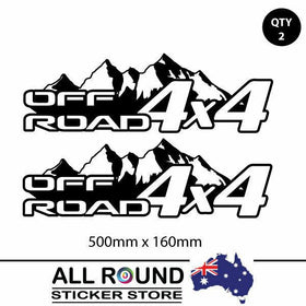2 x 4x4 OFF ROAD 4WD sticker decal LARGE