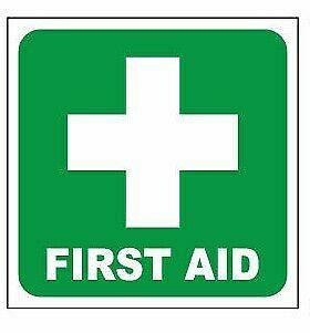 FIRST AID  DECAL STICKER 100mm x 100mm