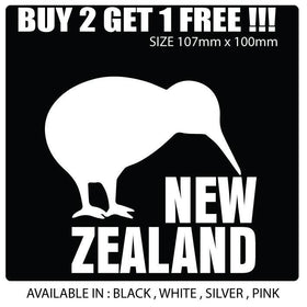 New Zealand KIWI Bird  Car sticker decal popular- WHITE   in colour
