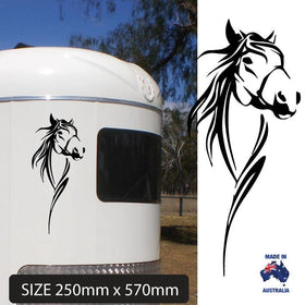 Qty 1 large horse head sticker decal for horse float