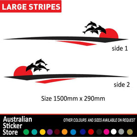Dolphin Vehicle stripes Boat stripes , Motorhome stripes decals popular 1500mm