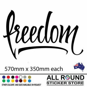 Large Freedom  sticker decal for RV motorhome, Caravan, Bus or other vehicle