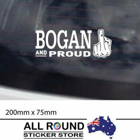 Funny Australian sticker Bogan and proud