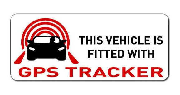 GPS TRACKER WARNING STICKER