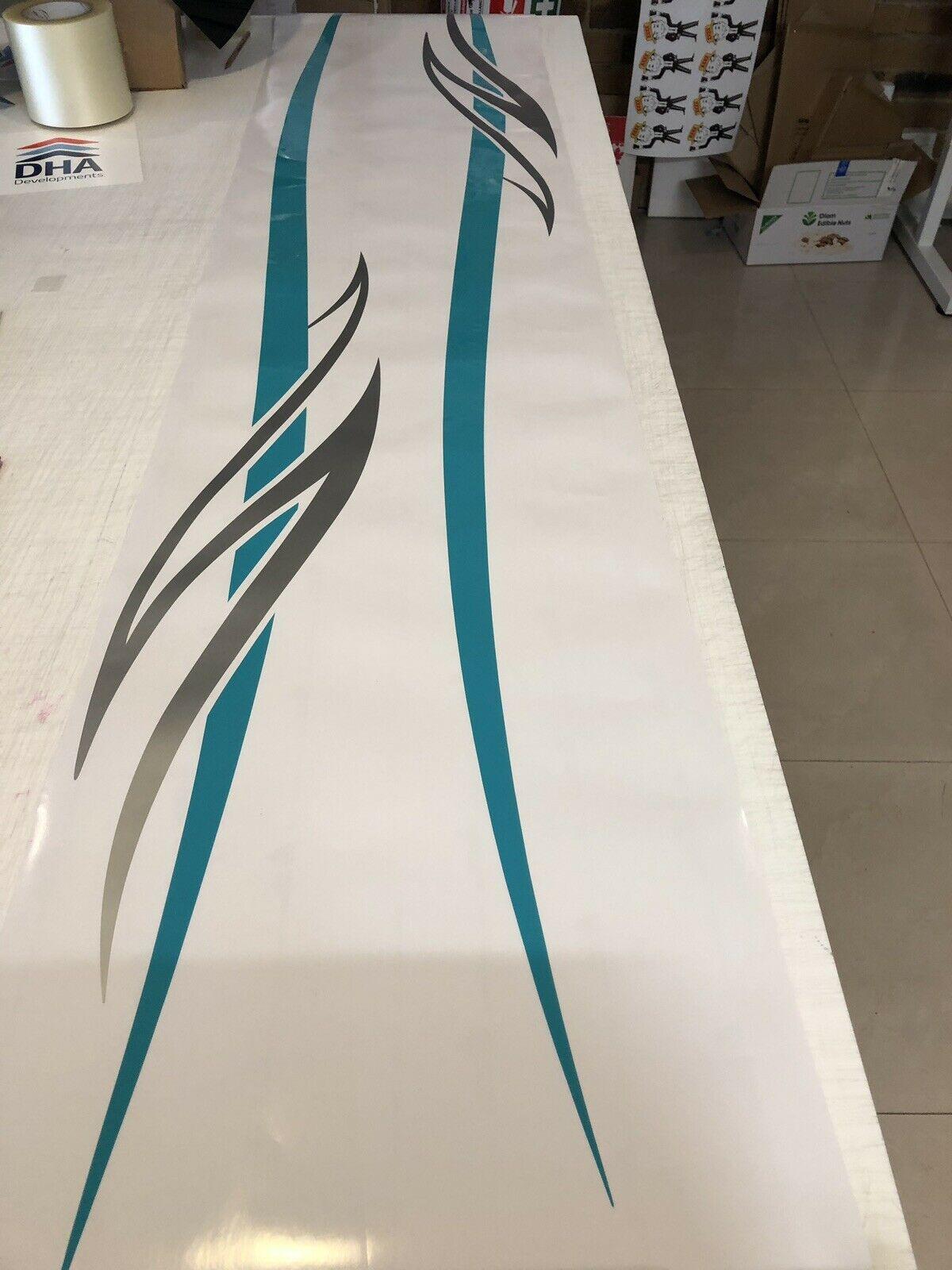 thumbnail image 2 of 1200mm Multicolored Glossy Vinyl Stripes For Vehicle, Boat, RV, Campervan 2 of 5