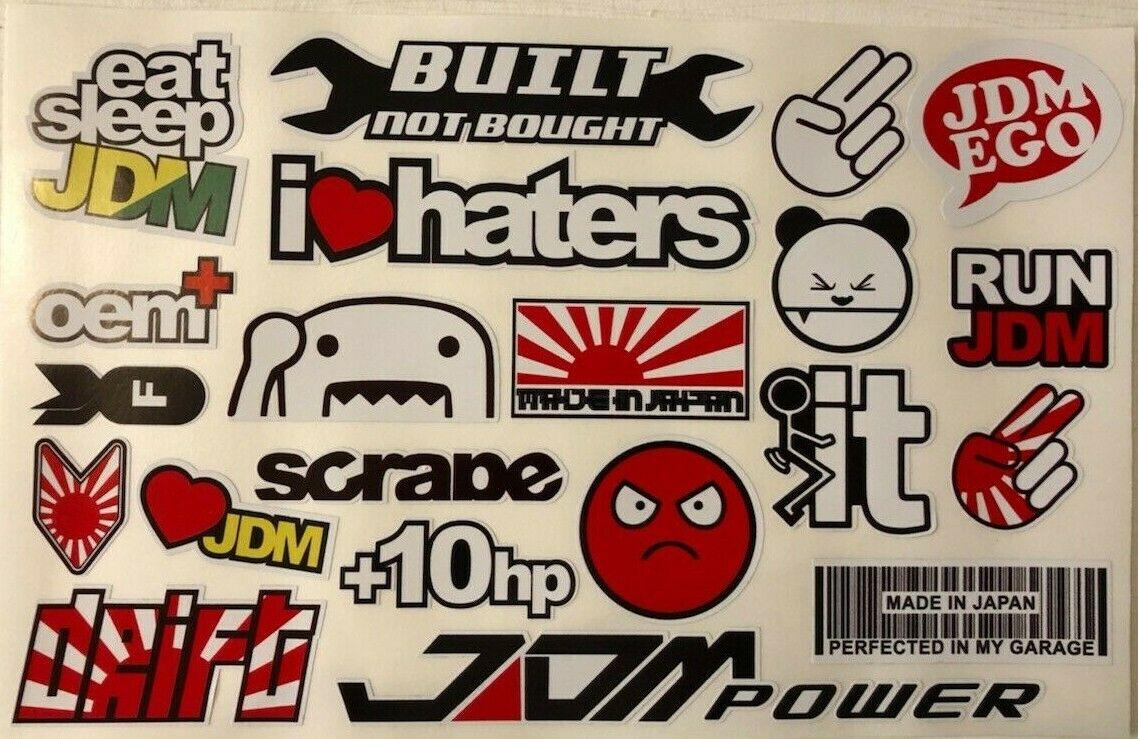 JDM Sticker bomb DRIFT Turbo Stickers Japanese Racing CAR Pack Logo Ja
