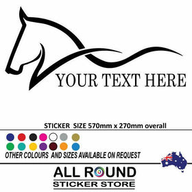 Custom personalised  Horse Trailer Horsefloat decal stripe 570mm wide