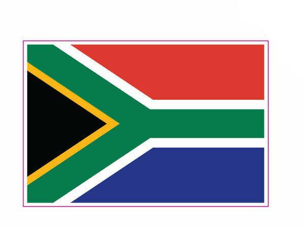6 X South African Flag Decal sticker bumper sticker 140mm x 95mm