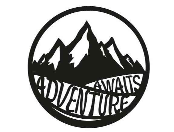 Adventure Awaits, car sticker decal, RV motorhome decal, van vinyl decal
