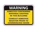 100 Pack Asbestos warning stickers - Mega Sticker Store