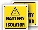 Battery isolator sticker 6 pack warning decal