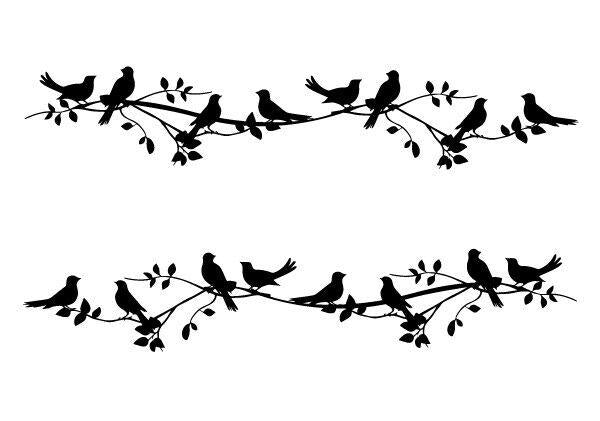 Birds on branch vehicle sticker decal