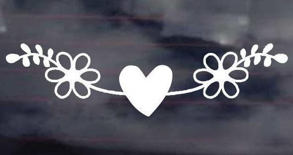 Bohemian Flower Heart Decal Sticker decal SIZE 560mm x 140mm