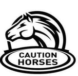 Caution Horses Decal (set of 2)