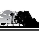 Cowboy on horse with cattle Landscape sticker decal RV Motorhome, 4X4, Caravan, large with mountains copy - Mega Sticker Store