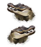 2 x Crocodile sticker decalsfor car , ute, motorhome truck , window, boat, truck - Mega Sticker Store