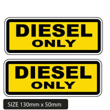 Diesel Only Petrol Fuel Stickers Sheet of 8, Large 130x50mm Waterproof UV Resistant Vinyl Labels for Vehicles Fleets Campervans Fuel Stations