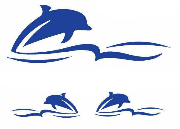 Dolphin vehicle stripe boat car camper van sticker decal