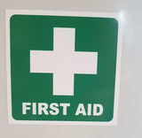 First Aid Warning Stickers, Laminated OH&S Safety Signs for Workplace and Commercial Use