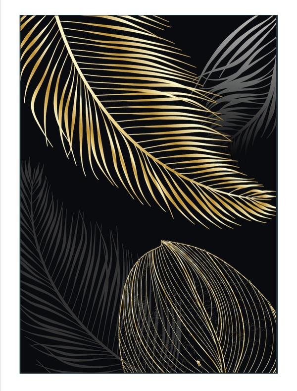 Golden Palms Wall Art Poster (2) - Mega Sticker Store
