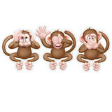 Hear see speak no evil sticker decal with monkeys - Mega Sticker Store