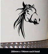Pair of Horse Head Decals - Perfect for UTE, 4WD, Horse Float, and Truck