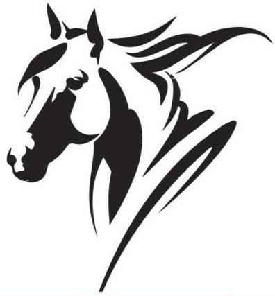Elegant Horse Car Sticker - Perfect for Horse Lovers 240MM X 280MM