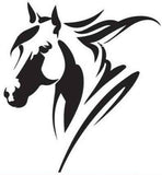 Elegant Horse Car Sticker - Perfect for Horse Lovers 240MM X 280MM