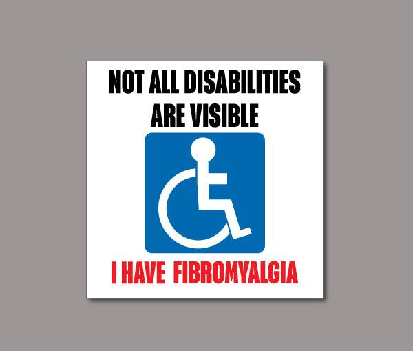 2 x Disabled sticker warning signs Disabled vehicle parking sticker decal - Mega Sticker Store