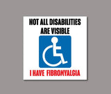 2 x Disabled sticker warning signs Disabled vehicle parking sticker decal - Mega Sticker Store