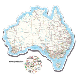 Large Map Australia Motorhome decal detailed Road Map Sticker Decal