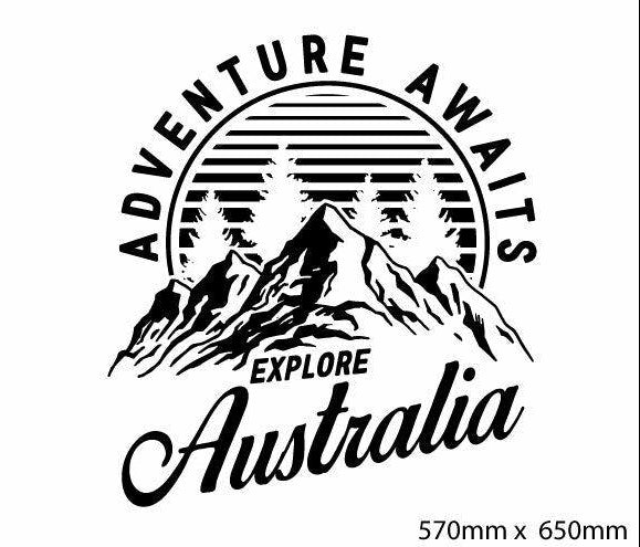 Large Adventure Awaits Sticker Decal
