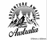 Large Adventure Awaits Sticker Decal