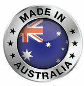Made in Australia Sticker with Aussie Flag, Vinyl Car Bumper Decal for 4x4 Truck Motorhome, Australian Made Product Label