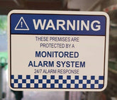 Monitored Alarm System Warning Decal, Security Sticker for Window Door or Fence, Property Protection Sign in Multiple Sizes