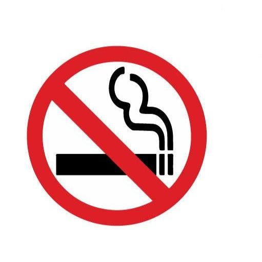 No Smoking sticker warning sign for glass door window door 80mm 6 pack