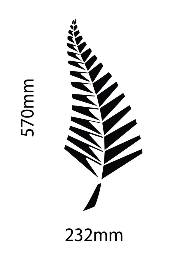 NZ Fern New Zealand fern 570mm x 232mm sticker decal, car motorhome boat camper - Mega Sticker Store