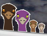 Peeking Emus cute peeping car sticker popular , window sticker