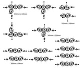 Pinstripe scroll sticker decals for vehicle