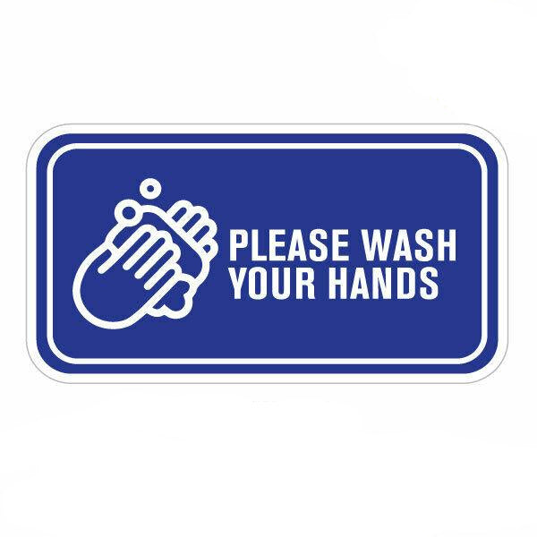 Please wash your hands warning sticker PRINT FILE 4-pack Warning Stickers
